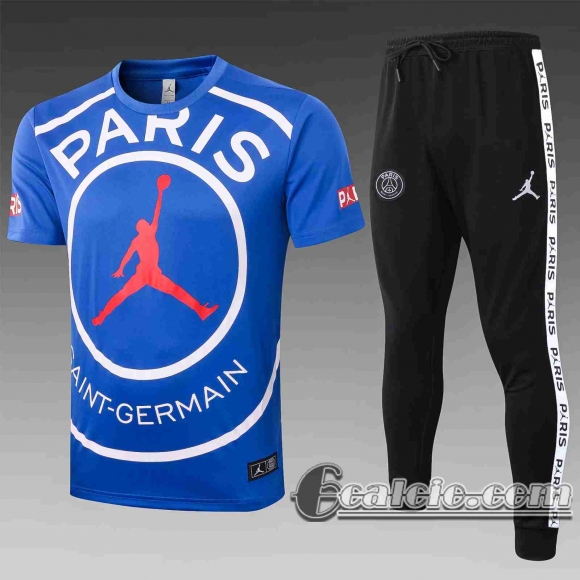 6Calcio: 2020 2021 PSG Jordan Magliette Tuta Calcio zaffiro Grande LOGO T32