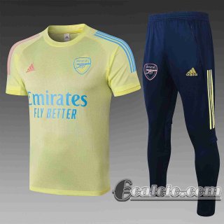 6Calcio: 2020 2021 Arsenal Magliette Tuta Calcio Giallo chiaro T63