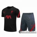 6Calcio: 2020 2021 Liverpool Magliette Tuta Calcio nero T65