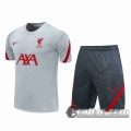 6Calcio: 2020 2021 Liverpool Magliette Tuta Calcio bianca T66