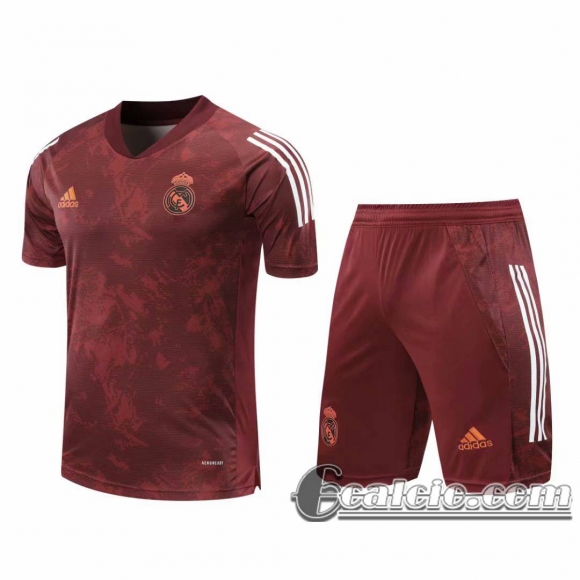 6Calcio: 2020 2021 Real Madrid Magliette Tuta Calcio Claret T96