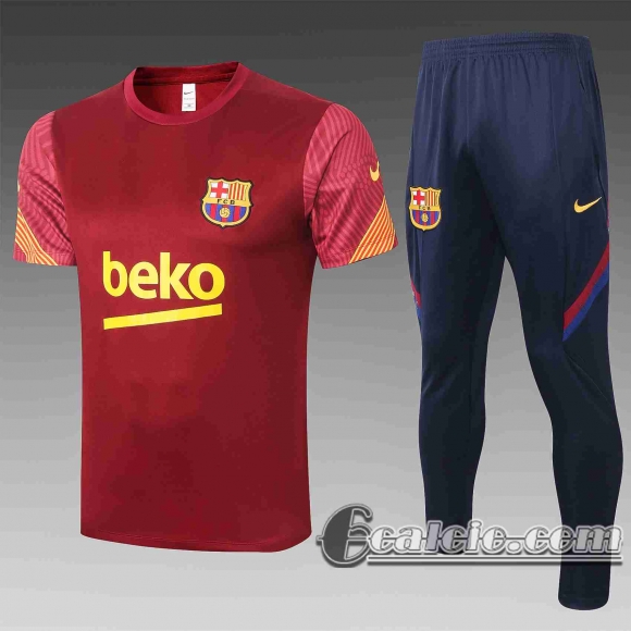 6Calcio: 2020 2021 Barcellona Magliette Tuta Calcio Claret T98