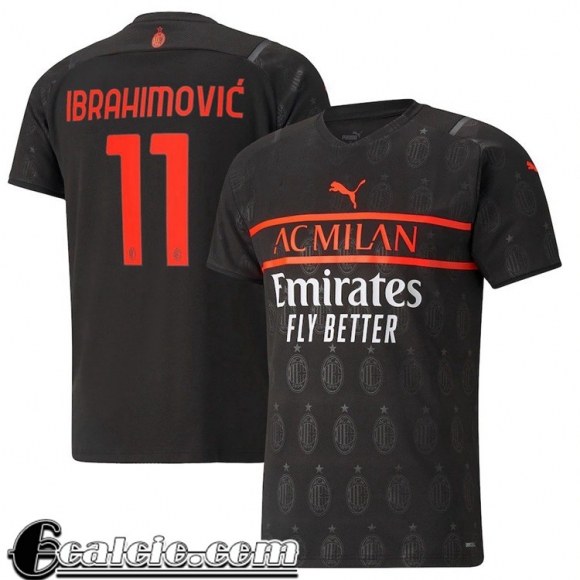 Maglia Calcio AC Milan Terza Uomo 2021 2022 Ibrahimovic 11