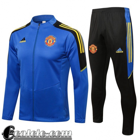 Full-Zip Giacca Manchester United Uomo blu 2021 2022 JK151