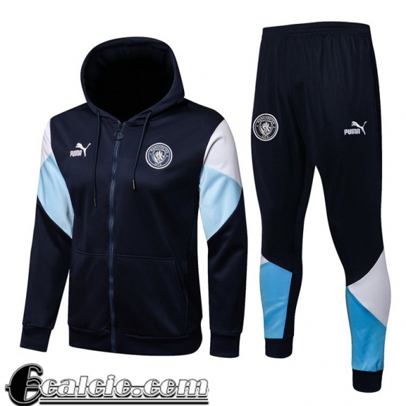 Cappuccio Hoodie Giacca Manchester City Uomo Nero 2021 2022 JK181