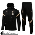 Cappuccio Hoodie Giacca Liverpool Uomo Nero 2021 2022 JK185