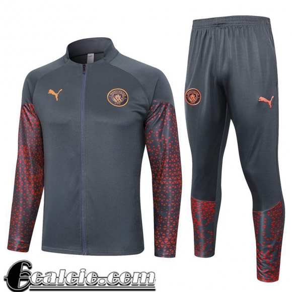 Full-Zip Manchester City grigio scuro Uomo 23 24 B46