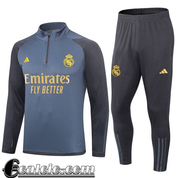 Tute Calcio Real Madrid grigio scuro Uomo 23 24 A119