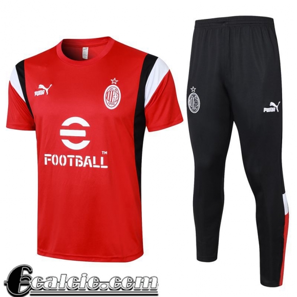 Tute Calcio T Shirt AC Milan rosso Uomo 23 24 A125