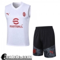 Tute Calcio Senza maniche AC Milan Bianco Uomo 23 24 A130