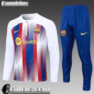 KIT: Tute Calcio Barcellona Bianco Bambino 23 24 C44