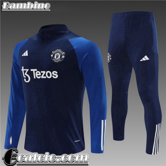 KIT: Tute Calcio Manchester United blu navy Bambino 23 24 C46