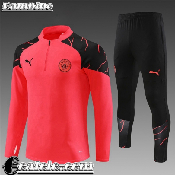 KIT: Tute Calcio Manchester City rosso Bambino 23 24 C49