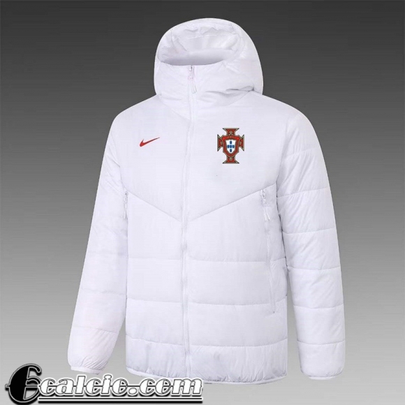 Portogallo Piumino Calcio Cappuccio Bianco Uomo 22 23 DD114