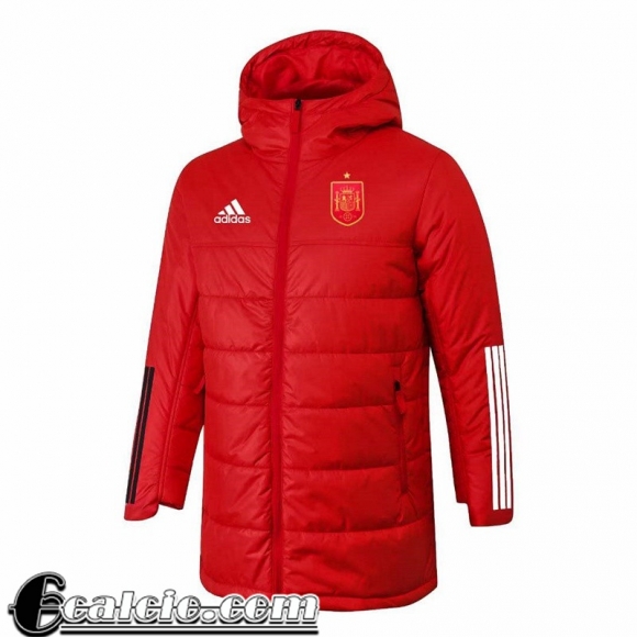 Spagna Piumino Calcio Cappuccio rosso Uomo 22 23 DD116