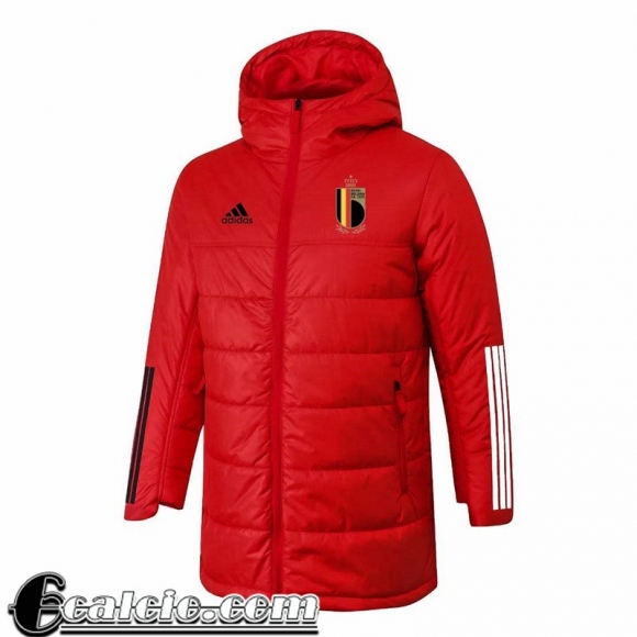 Belgio Piumino Calcio Cappuccio rosso Uomo 22 23 DD117