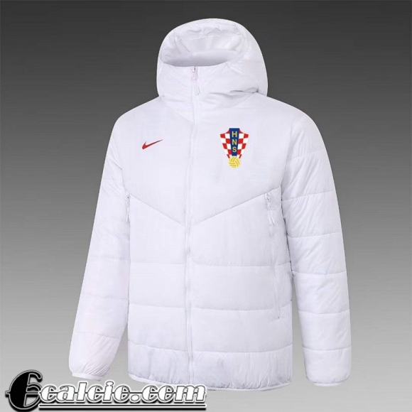 Croazia Piumino Calcio Cappuccio Bianco Uomo 22 23 DD120