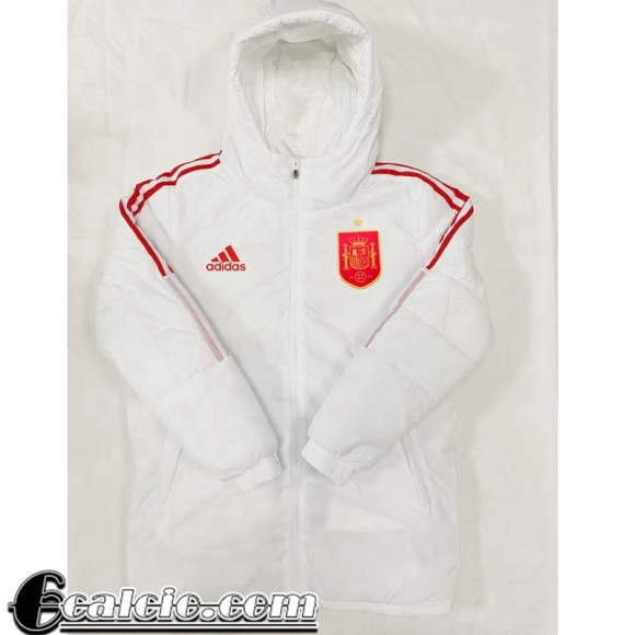 Spagna Piumino Calcio Cappuccio Bianco Uomo 22 23 DD125