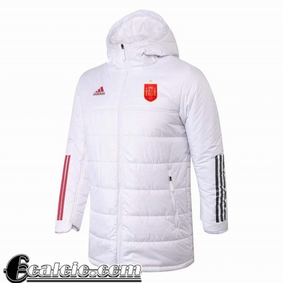 Spagna Piumino Calcio Cappuccio Bianco Uomo 22 23 DD131