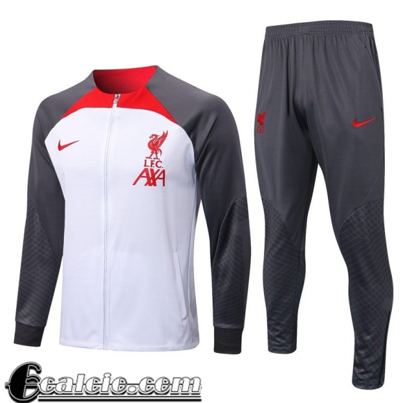 Liverpool Full Zip Giacca Bianco Uomo 22 23 JK557