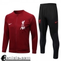 Liverpool Full Zip Giacca rosso scuro Uomo 22 23 JK558