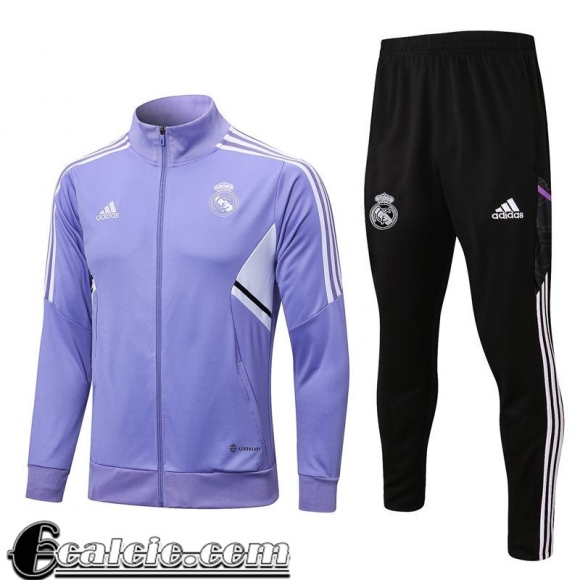 Real Madrid Full Zip Giacca Viola chiaro Uomo 22 23 JK568