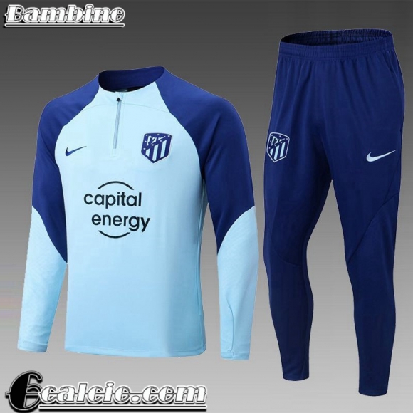 Atletico Madrid Tute Calcio cielo blu Bambini 22 23 TK396