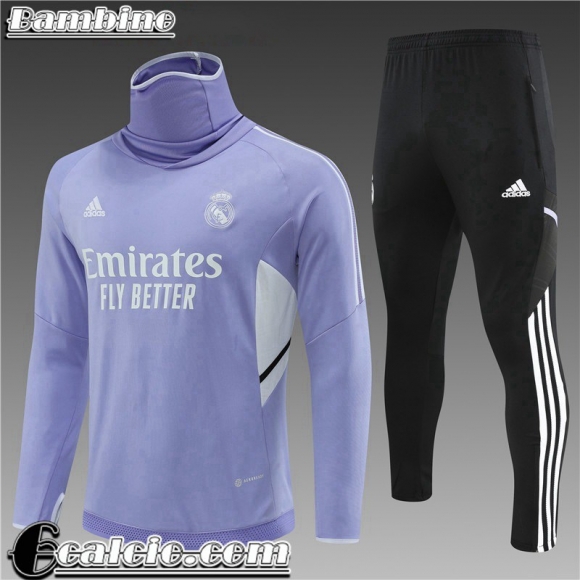 Real Madrid Tute Calcio Viola Bambini 22 23 TK413