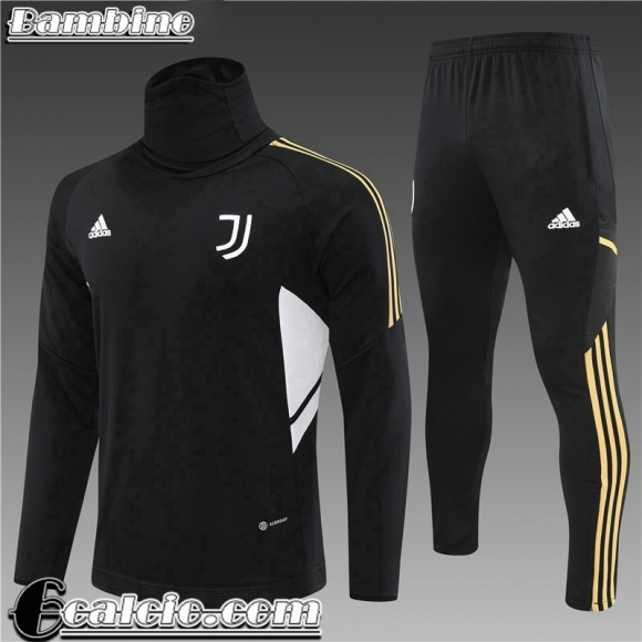 Juventus Tute Calcio Nero Bambini 22 23 TK414