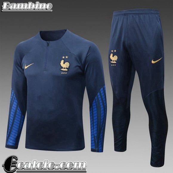 Francia Tute Calcio blu Bambini 22 23 TK444