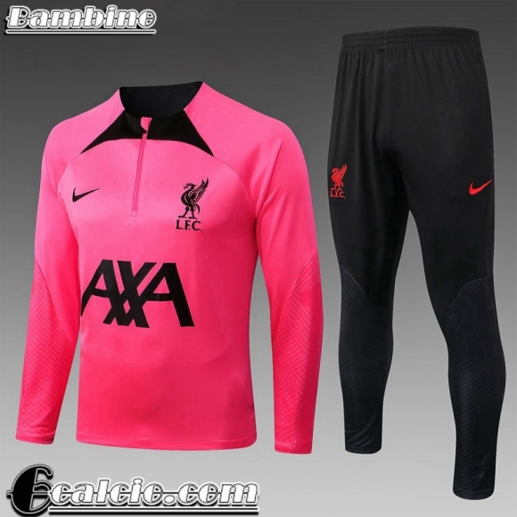 Liverpool Tute Calcio rosa Bambini 22 23 TK449