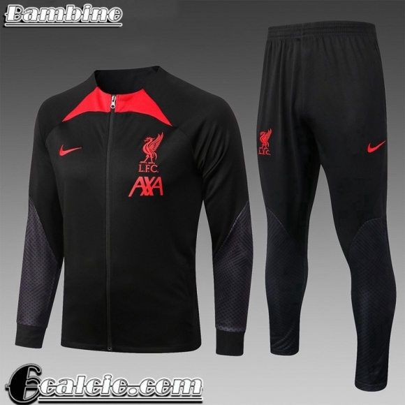 Liverpool Full Zip Giacca Nero Bambini 22 23 TK451