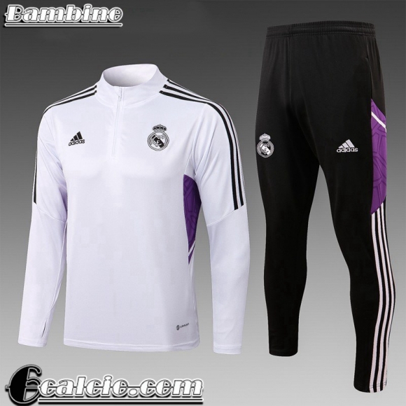 Real Madrid Tute Calcio Bianco Bambini 22 23 TK457