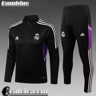 Real Madrid Tute Calcio Nero Bambini 22 23 TK458