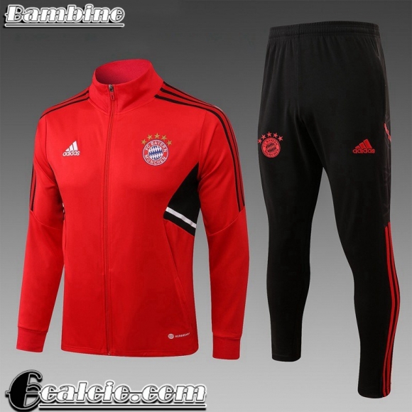 Bayern Monaco Full Zip Giacca rosso Bambini 22 23 TK469