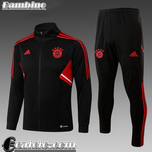 Bayern Monaco Full Zip Giacca Nero Bambini 22 23 TK476