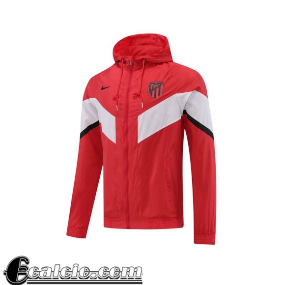 Atletico Madrid Giacca a vento Cappuccio rosso Uomo 22 23 WK142