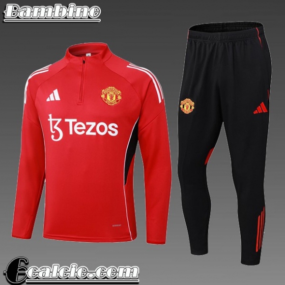 Tute Sportive Uomo Manchester United Bambini 25-26 C908 Tute Sportive Uomo Manchester United Bambini 25-26 C908