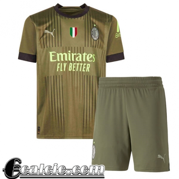 Maglie Calcio AC Milan Terza Bambini 2022 23