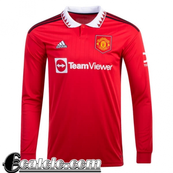 Maglie Calcio Manchester United Prima Uomo Manga Larga 2022 23