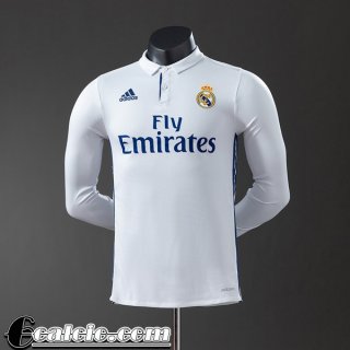 Real Madrid Retro Maglia Calcio Prima Uomo Manga Larga 16 17 FG1045 Real Madrid Retro Maglia Calcio Prima Uomo Manga Larga 16 17 FG1045