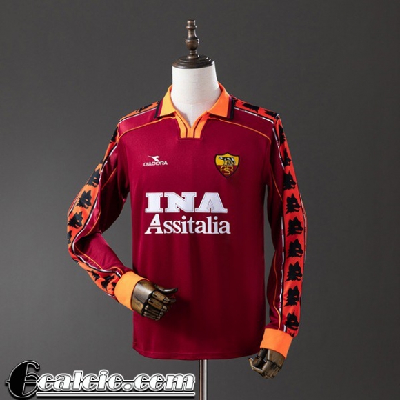 Roma Retro Maglia Calcio Prima Uomo Manga Larga 98 99 FG1066 Roma Retro Maglia Calcio Prima Uomo Manga Larga 98 99 FG1066