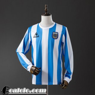 Argentina Retro Maglia Calcio Prima Uomo Manga Larga 1986 FG1075
