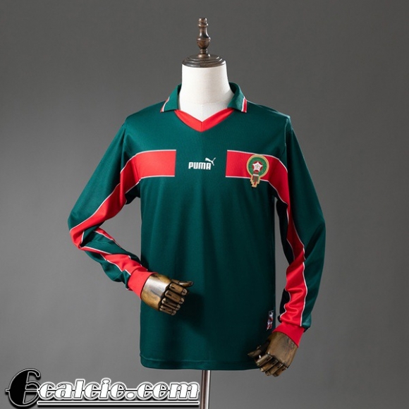 Marocco Retro Maglia Calcio Prima Uomo Manga Larga 1998 FG1190 Marocco Retro Maglia Calcio Prima Uomo Manga Larga 1998 FG1190