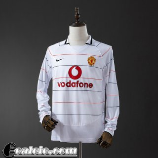 Manchester United Retro Maglia Calcio Seconda Uomo Manga Larga 2003 05 FG845