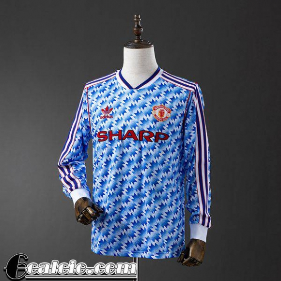 Manchester United Retro Maglia Calcio Seconda Uomo Manga Larga 90 92 FG851 Manchester United Retro Maglia Calcio Seconda Uomo Manga Larga 90 92 FG851