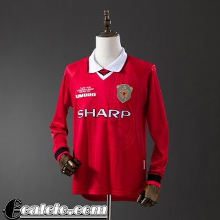 Manchester United Retro Maglia Calcio Prima Uomo Manga Larga 1999 00 FG858