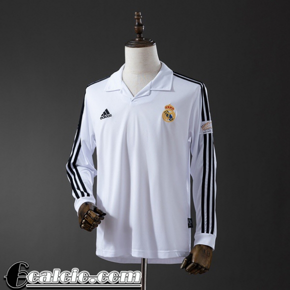 Real Madrid Retro Maglia Calcio Prima Uomo Manga Larga 2002 03 FG862 Real Madrid Retro Maglia Calcio Prima Uomo Manga Larga 2002 03 FG862