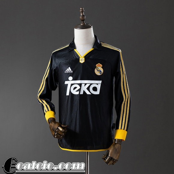 Real Madrid Retro Maglia Calcio Seconda Uomo Manga Larga 98 00 FG949 Real Madrid Retro Maglia Calcio Seconda Uomo Manga Larga 98 00 FG949