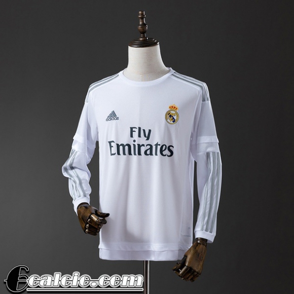 Real Madrid Retro Maglia Calcio Prima Uomo Manga Larga 15 16 FG959 Real Madrid Retro Maglia Calcio Prima Uomo Manga Larga 15 16 FG959